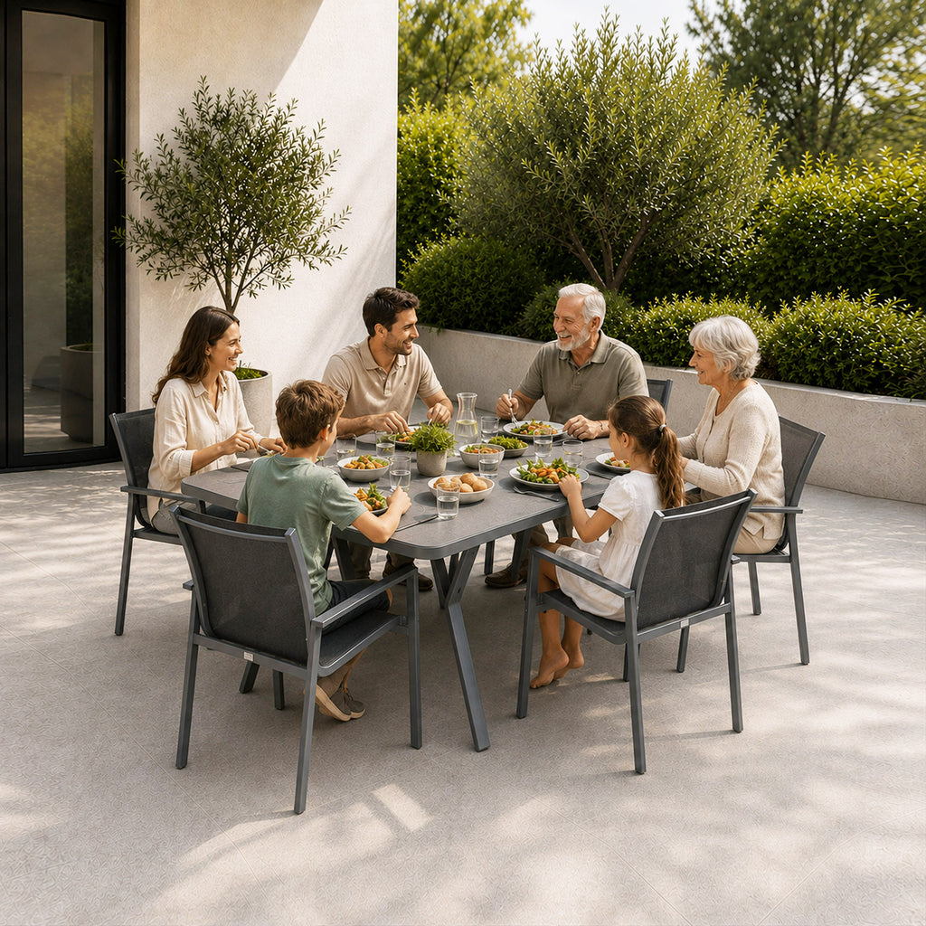 Garda Dining Set - Dark Grey