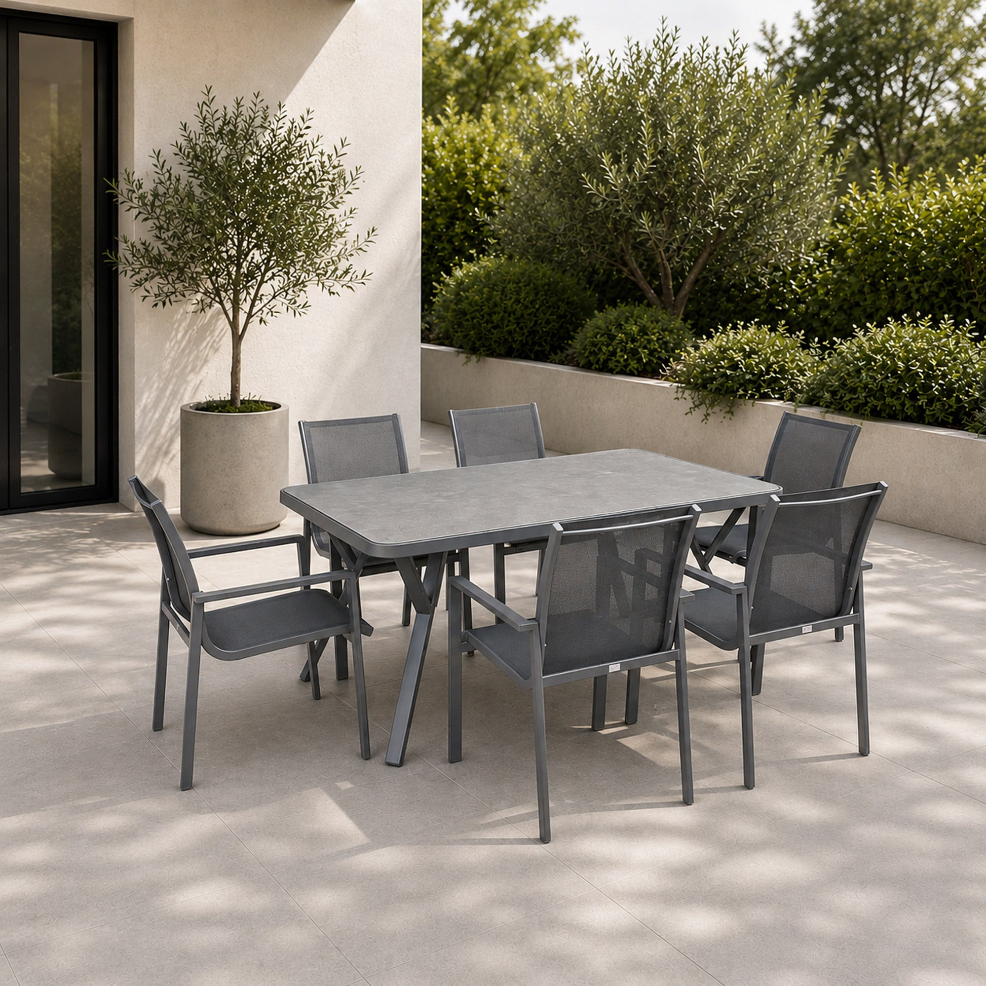 Garda Dark Grey Dining Set