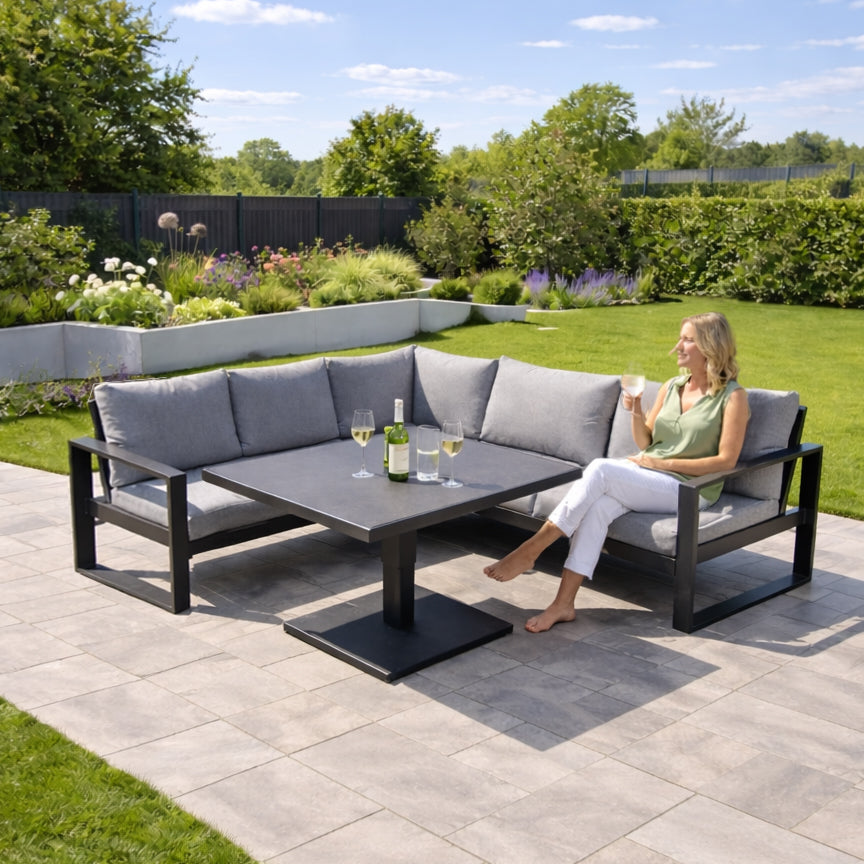 Como Dark Grey Corner Set
